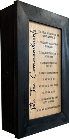 Concealed Gun Storage Cabinet with The Ten Commandments Concealed Gun Storage Cabinet with The Ten Commandments
