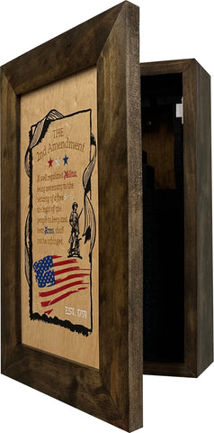 2nd Amendment Gun Safe - Wall Mounted Decorative Secure Gun Cabinet 2nd Amendment Gun Safe - Wall Mounted Decorative Secure Gun Cabinet