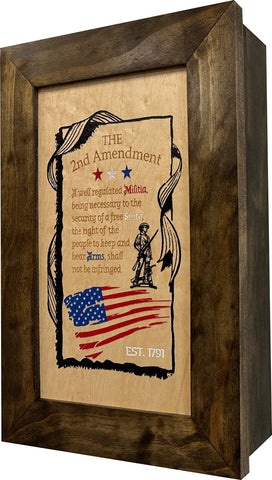 2nd Amendment Gun Safe - Wall Mounted Decorative Secure Gun Cabinet 2nd Amendment Gun Safe - Wall Mounted Decorative Secure Gun Cabinet