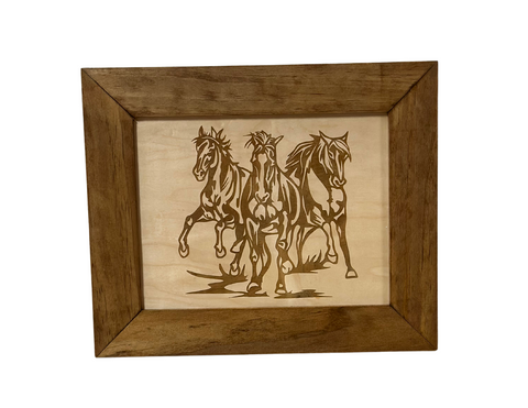 Wild Horses Gun Safe - Recessed In Wall or Wall Mounted Decorative Secure Gun Cabinet Wild Horses Gun Safe - Recessed In Wall or Wall Mounted Decorative Secure Gun Cabinet