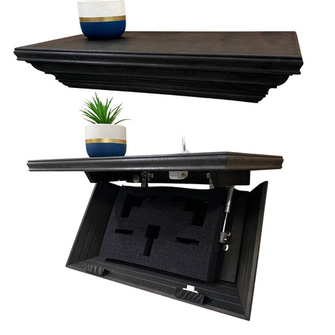 Hidden Gun Storage, Gun Storage Concealment Shelf - Secure Hidden Compartment Storage Shelf Yet Quickly Accessible (Black) Hidden Gun Storage, Gun Storage Concealment Shelf - Secure Hidden Compartment Storage Shelf Yet Quickly Accessible (Black)