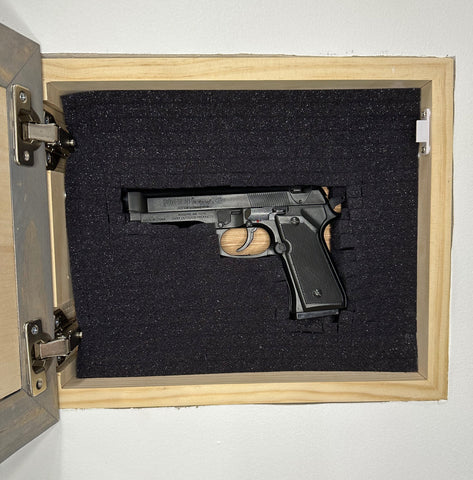 In Wall Gun Safe with Decorative Front Always Kiss Me Goodnight to Securely Store Your Gun In The Wall In Wall Gun Safe with Decorative Front Always Kiss Me Goodnight to Securely Store Your Gun In The Wall