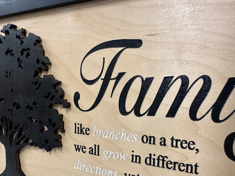 Decorative Secured Gun Storage Cabinet with Family Branches (Black) Decorative Secured Gun Storage Cabinet with Family Branches (Black)