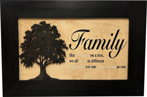 Decorative Secured Gun Storage Cabinet with Family Branches (Black) Decorative Secured Gun Storage Cabinet with Family Branches (Black)