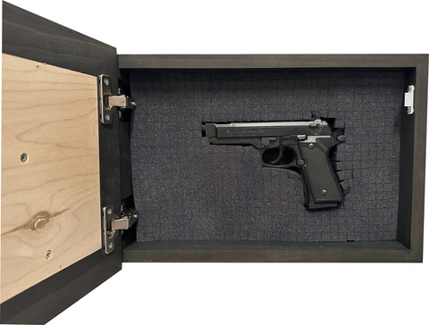 Decorative Secured Gun Storage Cabinet with Family Branches (Black) Decorative Secured Gun Storage Cabinet with Family Branches (Black)