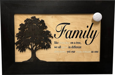 Decorative Secured Gun Storage Cabinet with Family Branches (Black) Decorative Secured Gun Storage Cabinet with Family Branches (Black)