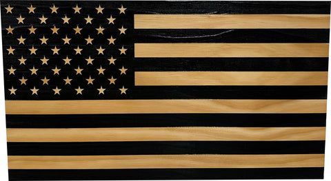 American Flag Decorative & Secure Wall-Mounted Gun Cabinet (Black) American Flag Decorative & Secure Wall-Mounted Gun Cabinet (Black)