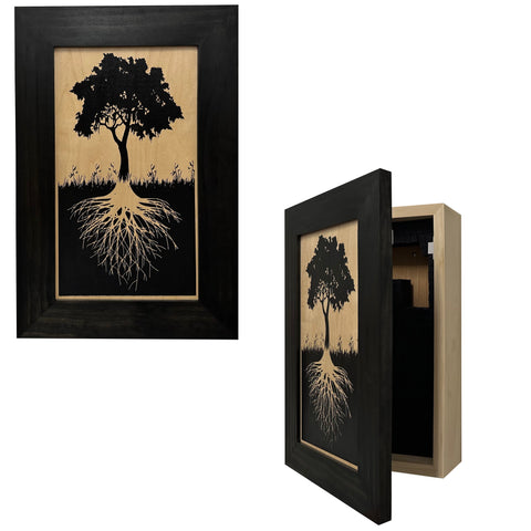Hidden Gun Storage Tree Roots Silhouette Concealment Shelf Hidden Gun Storage Tree Roots Silhouette Concealment Shelf