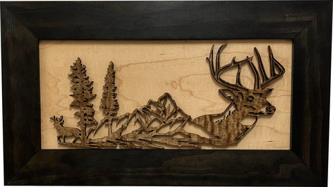 Decorative Secure Gun Cabinet with Deer Scene - Wall-Mounted Gun Safe To Securely Store Your Personal Protection Decorative Secure Gun Cabinet with Deer Scene - Wall-Mounted Gun Safe To Securely Store Your Personal Protection