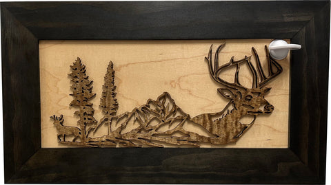 Decorative Secure Gun Cabinet with Deer Scene - Wall-Mounted Gun Safe To Securely Store Your Personal Protection Decorative Secure Gun Cabinet with Deer Scene - Wall-Mounted Gun Safe To Securely Store Your Personal Protection
