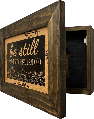 Bible Verse Decorative & Secure Wall-Mounted Gun Cabinet - Be Still and Know That I am God Psalm 46:10 Gun Safe Bible Verse Decorative & Secure Wall-Mounted Gun Cabinet - Be Still and Know That I am God Psalm 46:10 Gun Safe