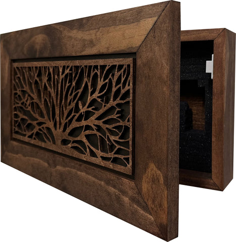 Wood Gun Cabinet Birds In A Tree Wall Decoration - Hidden Gun Safe To Securely Store Your Gun In Plain Sight Wood Gun Cabinet Birds In A Tree Wall Decoration - Hidden Gun Safe To Securely Store Your Gun In Plain Sight