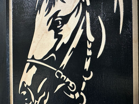 Hidden Gun Safe Black Horse Wall Art Decoration - Secure Gun Cabinet by Bellewood Designs Hidden Gun Safe Black Horse Wall Art Decoration - Secure Gun Cabinet by Bellewood Designs