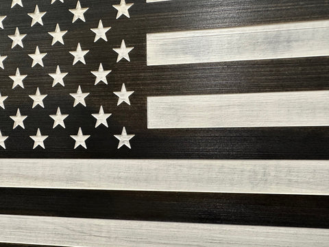 American Flag Decorative & Secure Wall-Mounted Gun Cabinet (Black & White Distressed) American Flag Decorative & Secure Wall-Mounted Gun Cabinet (Black & White Distressed)