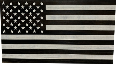 American Flag Decorative & Secure Wall-Mounted Gun Cabinet (Black & White Distressed) American Flag Decorative & Secure Wall-Mounted Gun Cabinet (Black & White Distressed)