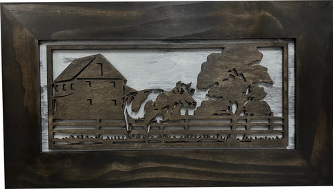 Decorative Cow Farm Wall-Mounted Secure Gun Cabinet - Gun Safe To Securely Store Your Gun & Home Self Defense Gear Decorative Cow Farm Wall-Mounted Secure Gun Cabinet - Gun Safe To Securely Store Your Gun & Home Self Defense Gear