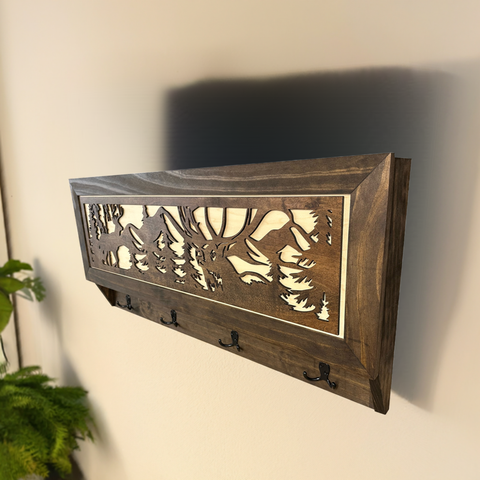 Coat Rack Hidden Gun Storage - Deer Hunting In The Woods Coat Rack Hidden Gun Storage - Deer Hunting In The Woods