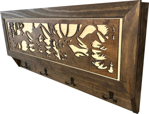Coat Rack Hidden Gun Storage - Deer Hunting In The Woods Coat Rack Hidden Gun Storage - Deer Hunting In The Woods