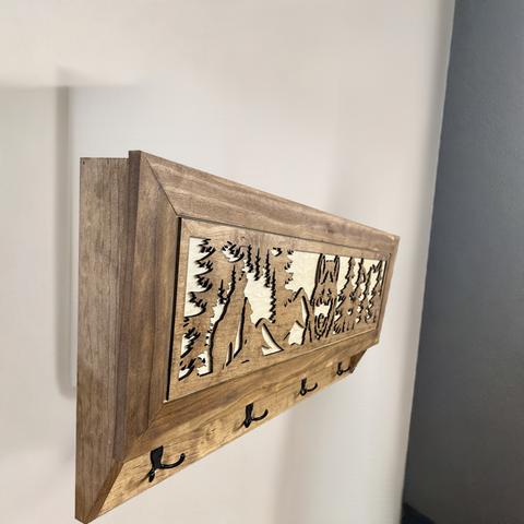 Coat Rack Hidden Gun Storage - Wolf In The Mountains Coat Rack Hidden Gun Storage - Wolf In The Mountains