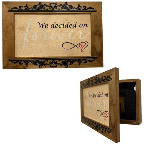 We Decided On Forever Decorative Wall-Mounted Secure Gun Cabinet We Decided On Forever Decorative Wall-Mounted Secure Gun Cabinet