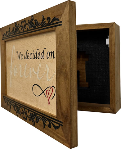 We Decided On Forever Decorative Wall-Mounted Secure Gun Cabinet We Decided On Forever Decorative Wall-Mounted Secure Gun Cabinet