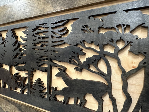 Decorative Deer Scene Wall-Mounted Secure Gun Cabinet - Gun Safe To Securely Store Your Gun & Home Self Defense Gear Decorative Deer Scene Wall-Mounted Secure Gun Cabinet - Gun Safe To Securely Store Your Gun & Home Self Defense Gear