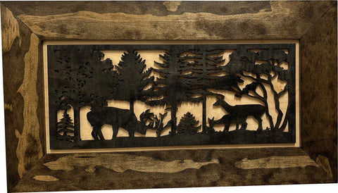 Decorative Deer Scene Wall-Mounted Secure Gun Cabinet - Gun Safe To Securely Store Your Gun & Home Self Defense Gear Decorative Deer Scene Wall-Mounted Secure Gun Cabinet - Gun Safe To Securely Store Your Gun & Home Self Defense Gear