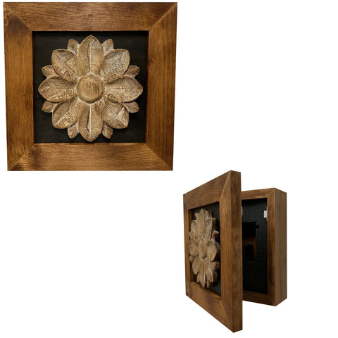 Hidden Gun Cabinet Wall Decor Distressed Flower (Black) Hidden Gun Cabinet Wall Decor Distressed Flower (Black)