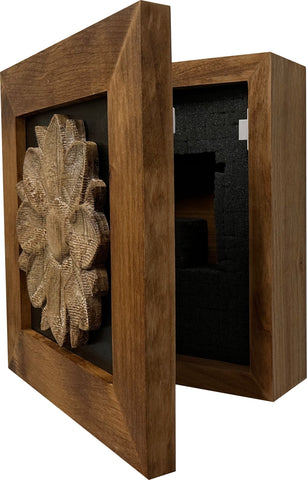 Hidden Gun Cabinet Wall Decor Distressed Flower (Black) Hidden Gun Cabinet Wall Decor Distressed Flower (Black)