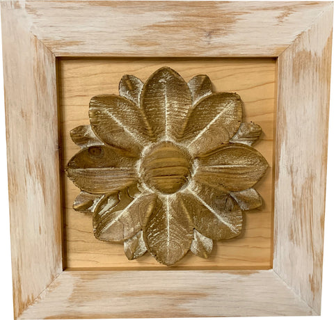 Distressed Flower Concealed Gun Cabinet Wall Decor (White) Distressed Flower Concealed Gun Cabinet Wall Decor (White)