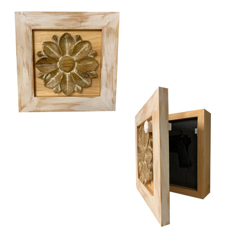 Distressed Flower Concealed Gun Cabinet Wall Decor (White) Distressed Flower Concealed Gun Cabinet Wall Decor (White)