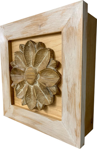 Distressed Flower Concealed Gun Cabinet Wall Decor (White) Distressed Flower Concealed Gun Cabinet Wall Decor (White)