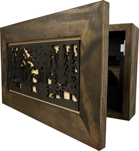 Wood Gun Cabinet Ducks On A Pond Wall Decoration - Hidden Gun Safe To Securely Store Your Gun In Plain Sight by Bellewood Designs Wood Gun Cabinet Ducks On A Pond Wall Decoration - Hidden Gun Safe To Securely Store Your Gun In Plain Sight by Bellewood Designs