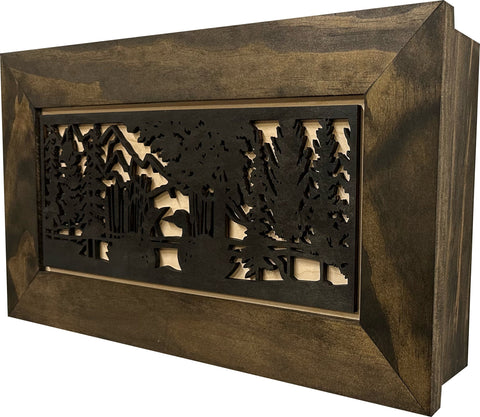 Wood Gun Cabinet Ducks On A Pond Wall Decoration - Hidden Gun Safe To Securely Store Your Gun In Plain Sight by Bellewood Designs Wood Gun Cabinet Ducks On A Pond Wall Decoration - Hidden Gun Safe To Securely Store Your Gun In Plain Sight by Bellewood Designs