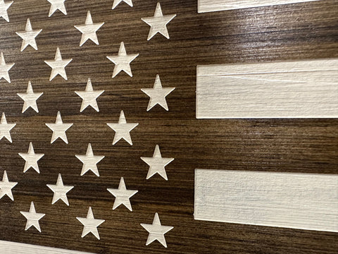American Flag Decorative & Secure Wall-Mounted Gun Cabinet (Dark Walnut) American Flag Decorative & Secure Wall-Mounted Gun Cabinet (Dark Walnut)