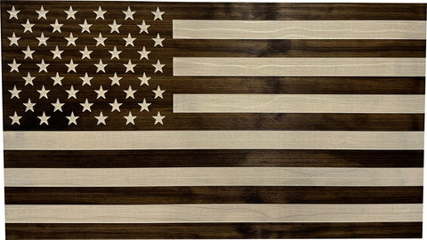 American Flag Decorative & Secure Wall-Mounted Gun Cabinet (Dark Walnut) American Flag Decorative & Secure Wall-Mounted Gun Cabinet (Dark Walnut)