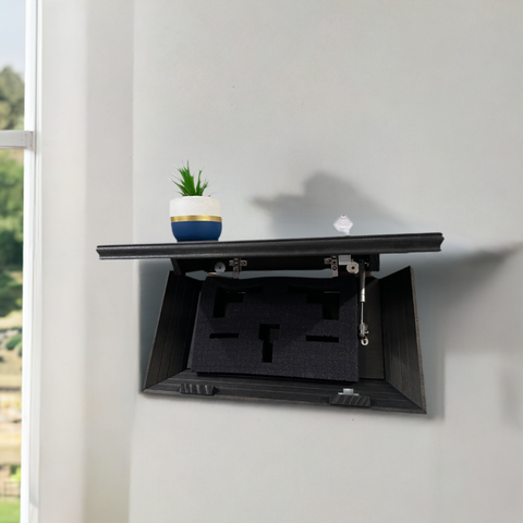 Hidden Gun Storage, Gun Storage Concealment Shelf - Secure Hidden Compartment Storage Shelf Yet Quickly Accessible (Black) Hidden Gun Storage, Gun Storage Concealment Shelf - Secure Hidden Compartment Storage Shelf Yet Quickly Accessible (Black)