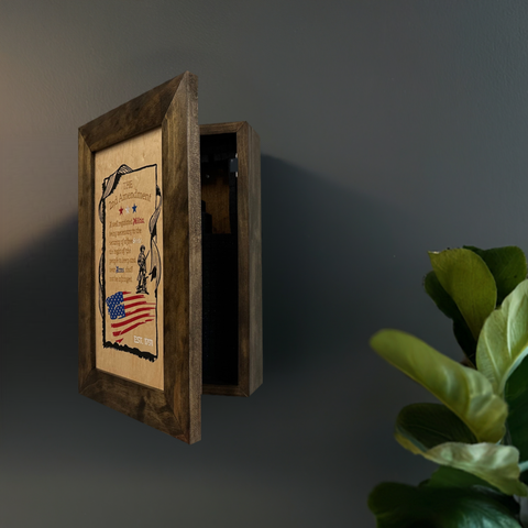 2nd Amendment Gun Safe - Wall Mounted Decorative Secure Gun Cabinet 2nd Amendment Gun Safe - Wall Mounted Decorative Secure Gun Cabinet