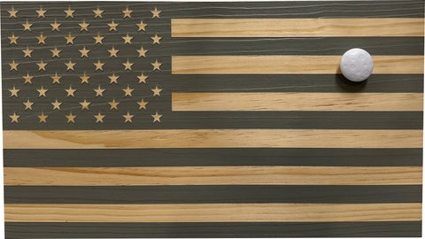 American Flag Decorative & Secure Wall-Mounted Gun Cabinet (Gray) American Flag Decorative & Secure Wall-Mounted Gun Cabinet (Gray)