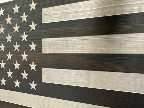 American Flag Decorative & Secure Wall-Mounted Gun Cabinet (Gray & White) American Flag Decorative & Secure Wall-Mounted Gun Cabinet (Gray & White)