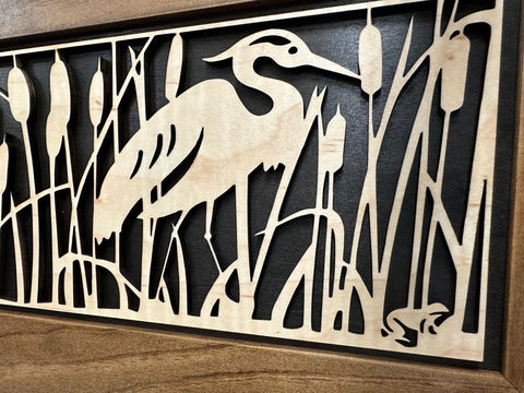 Decorative Gun Safe Heron in Cattails Wall-Mounted Gun Cabinet To Securely Store Your Gun In Plain Sight Decorative Gun Safe Heron in Cattails Wall-Mounted Gun Cabinet To Securely Store Your Gun In Plain Sight