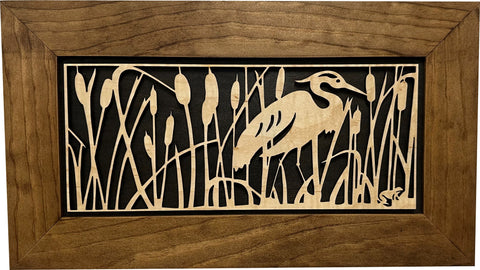 Decorative Gun Safe Heron in Cattails Wall-Mounted Gun Cabinet To Securely Store Your Gun In Plain Sight Decorative Gun Safe Heron in Cattails Wall-Mounted Gun Cabinet To Securely Store Your Gun In Plain Sight