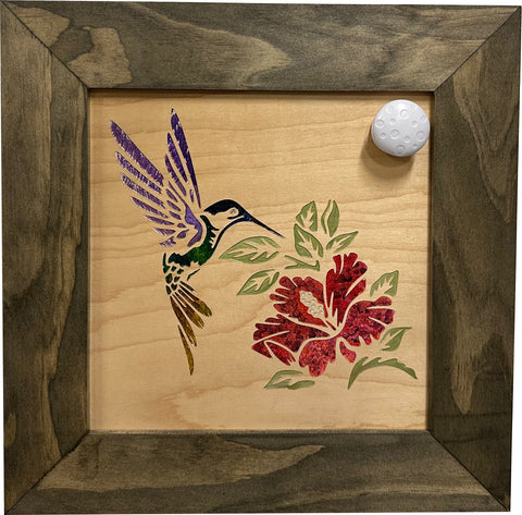 Decorative Wooden Gun Safe with Hummingbird and Hibiscus Decorative Wooden Gun Safe with Hummingbird and Hibiscus