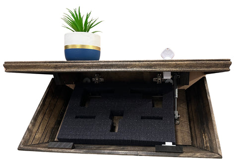 Hidden Gun Storage, Gun Storage Concealment Shelf - Secure Hidden Compartment Storage Shelf Yet Quickly Accessible (Jacobean) Hidden Gun Storage, Gun Storage Concealment Shelf - Secure Hidden Compartment Storage Shelf Yet Quickly Accessible (Jacobean)
