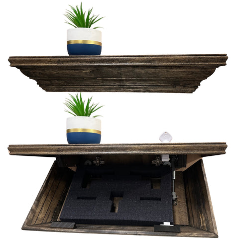 Hidden Gun Storage, Gun Storage Concealment Shelf - Secure Hidden Compartment Storage Shelf Yet Quickly Accessible (Jacobean) Hidden Gun Storage, Gun Storage Concealment Shelf - Secure Hidden Compartment Storage Shelf Yet Quickly Accessible (Jacobean)