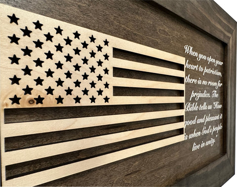 American Flag & Patriotism Decorative & Secure Wall-Mounted Gun Cabinet (Jacobean) American Flag & Patriotism Decorative & Secure Wall-Mounted Gun Cabinet (Jacobean)