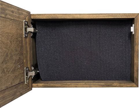 American Flag & Patriotism Decorative & Secure Wall-Mounted Gun Cabinet (Jacobean) American Flag & Patriotism Decorative & Secure Wall-Mounted Gun Cabinet (Jacobean)