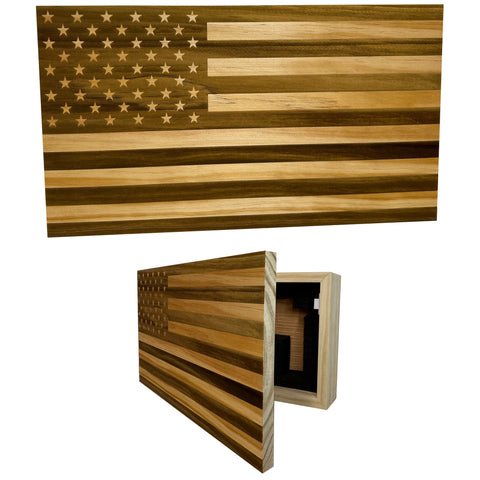 American Flag Hidden Gun Storage Decorative & Secure Wall-Mounted Concealed Gun Cabinet (Natural) American Flag Hidden Gun Storage Decorative & Secure Wall-Mounted Concealed Gun Cabinet (Natural)
