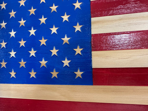 American Flag Decorative & Secure Wall-Mounted Gun Cabinet (Red & Blue) American Flag Decorative & Secure Wall-Mounted Gun Cabinet (Red & Blue)