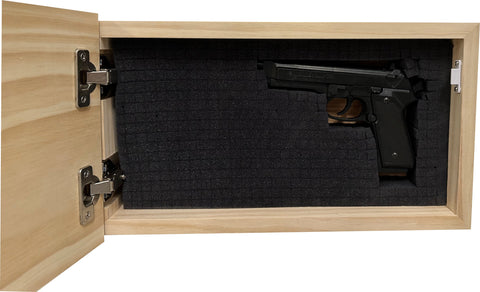 American Flag Decorative & Secure Wall-Mounted Gun Cabinet (Red & Blue) American Flag Decorative & Secure Wall-Mounted Gun Cabinet (Red & Blue)